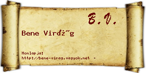 Bene Virág névjegykártya